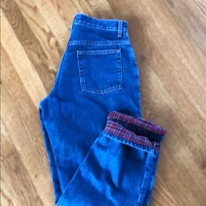 L.L.Bean Flannel Lined Jeans, 8 Petite 216147
